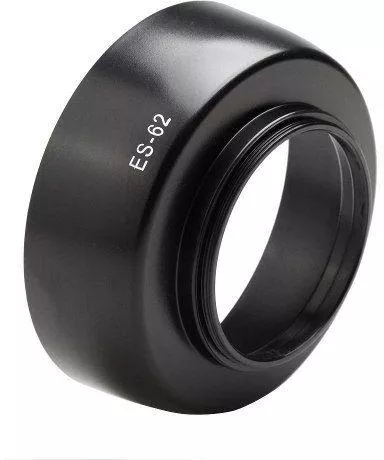 غطاء وواقي عدسة كاميرا التصوير كانون  لعدسة  50 مللي متر ، حماية فائقة من المطر والأتربة، أسود ES-62