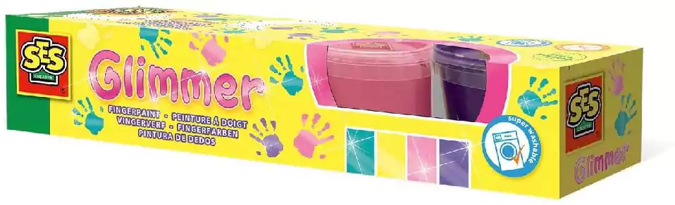 ألوان أصابع لامعة إس إي إس كرييتف، 4 ألوان، 00314