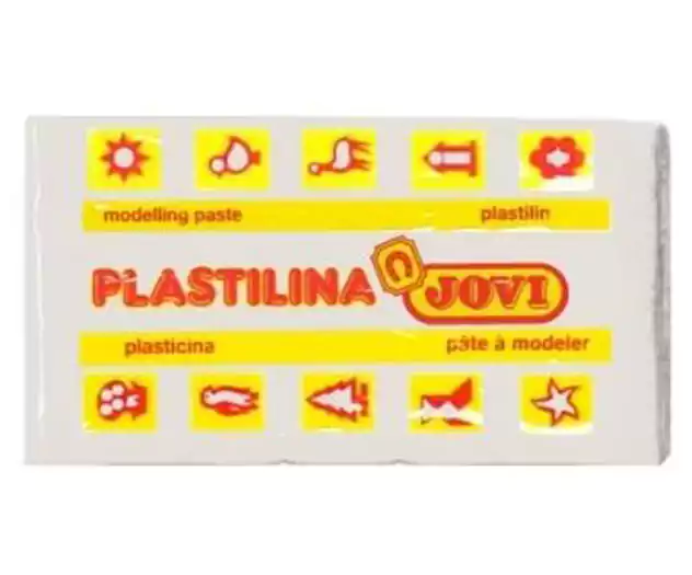 صلصال جوفي بلاستيلينا، 50 جم، أبيض