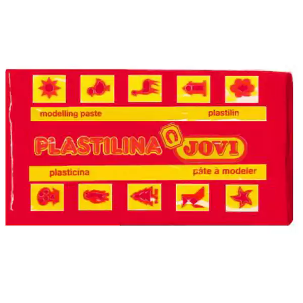 صلصال جوفي بلاستيلينا، 50 جم، أحمر