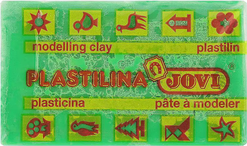 صلصال جوفي بلاستيلينا، 50 جم، أخضر فاتح