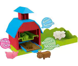 صلصال إس إي إس، مزرعة، مع أصوات حيوانات، ملون، 00439