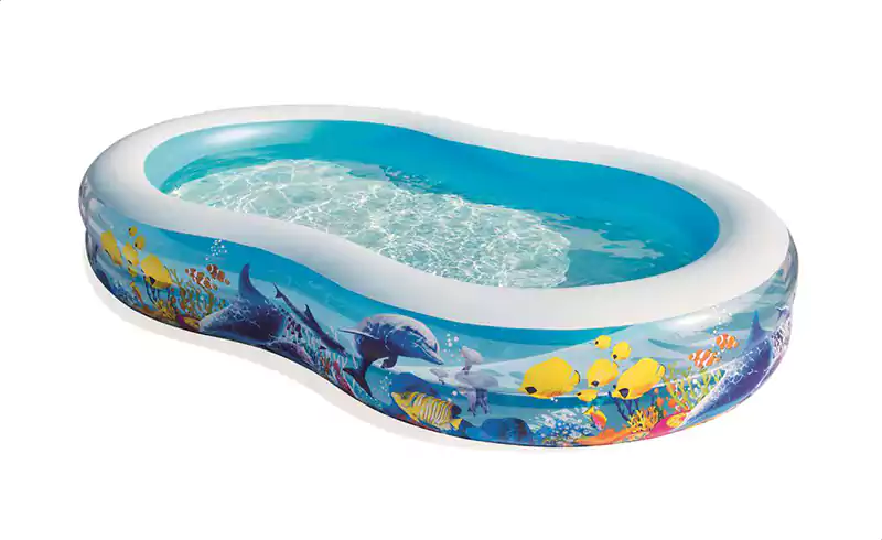 حمام سباحة نفخ بيست واي، بيضاوي، 262 ×157× 46 سم، دورين، أزرق × أبيض، 54118