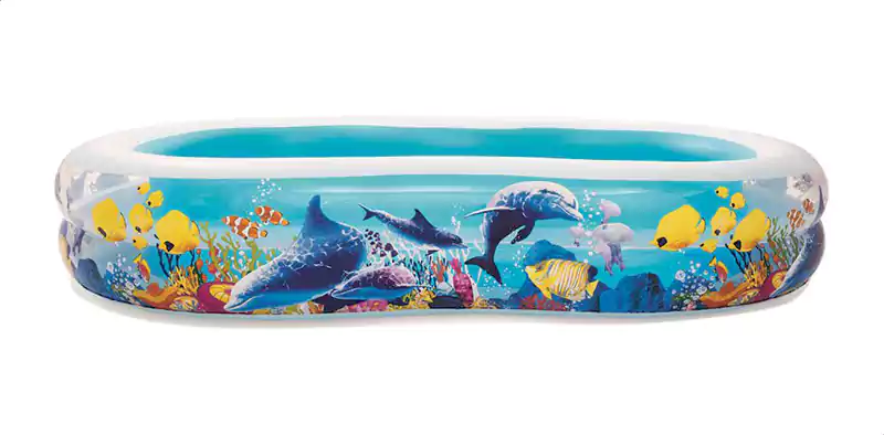 حمام سباحة نفخ بيست واي، بيضاوي، 262 ×157× 46 سم، دورين، أزرق × أبيض، 54118