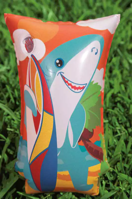 كتافات سباحة بست واي قابلة للنفخ، بطبعة سمكة قرش، ألوان 32102