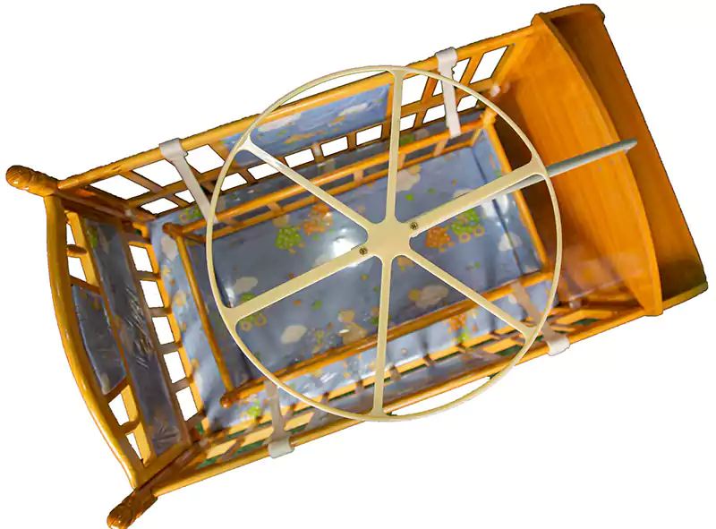 سرير اطفال خشب جمعة ، ذهبي