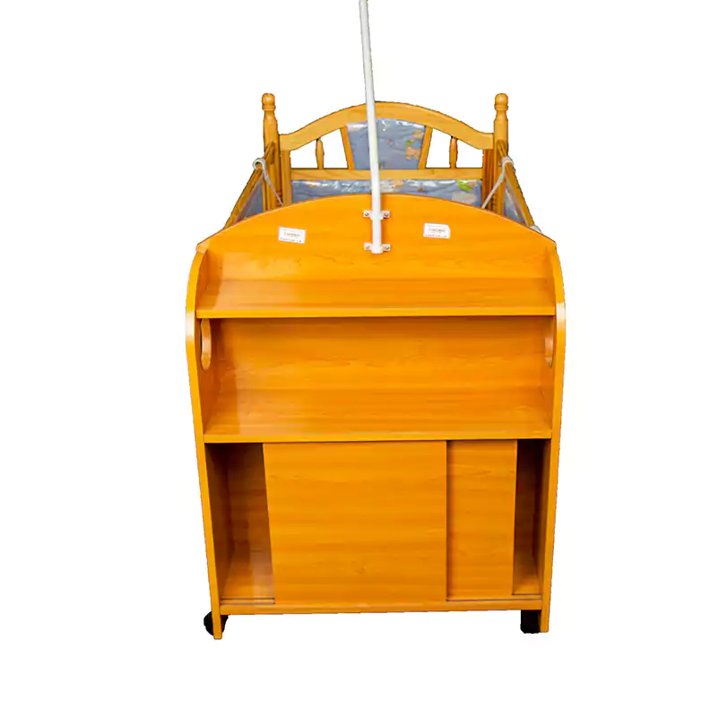 سرير اطفال خشب جمعة ، ذهبي