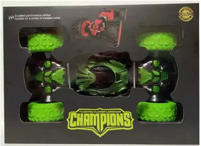 لعبة سيارة تويست، مع ريموت، أسود × أصفر أو أخضر، 2566