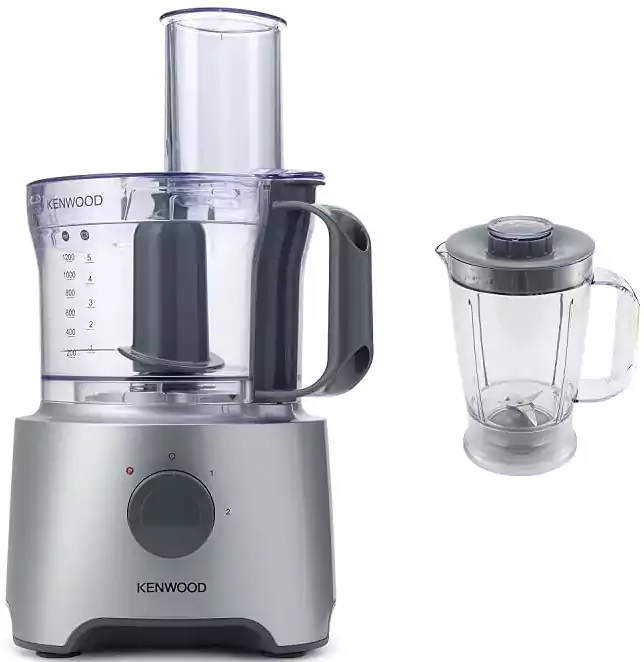 محضر طعام كينوود، 800 وات، 2 لتر، 15 وظيفة، فضي، FDP301SL