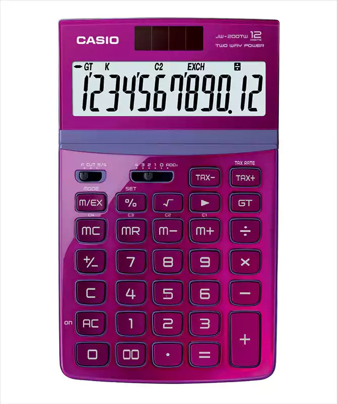 اله حاسبه مكتبية من كاسيو JW.200TW.PK