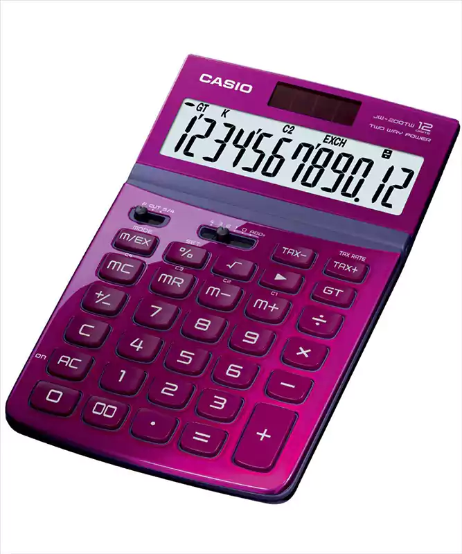 اله حاسبه مكتبية من كاسيو JW.200TW.PK