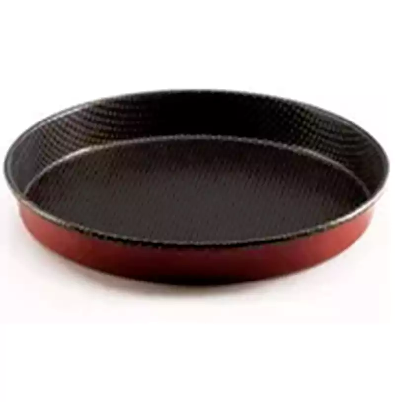 صينية بيتزا ارمتال تيفال زهران مقاس 23 غير لاصقة دائرية - أحمر