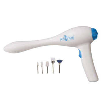 ماكينة تقليم الأظافر والباديكير من PEDI PISTOL، أبيض PEDI
