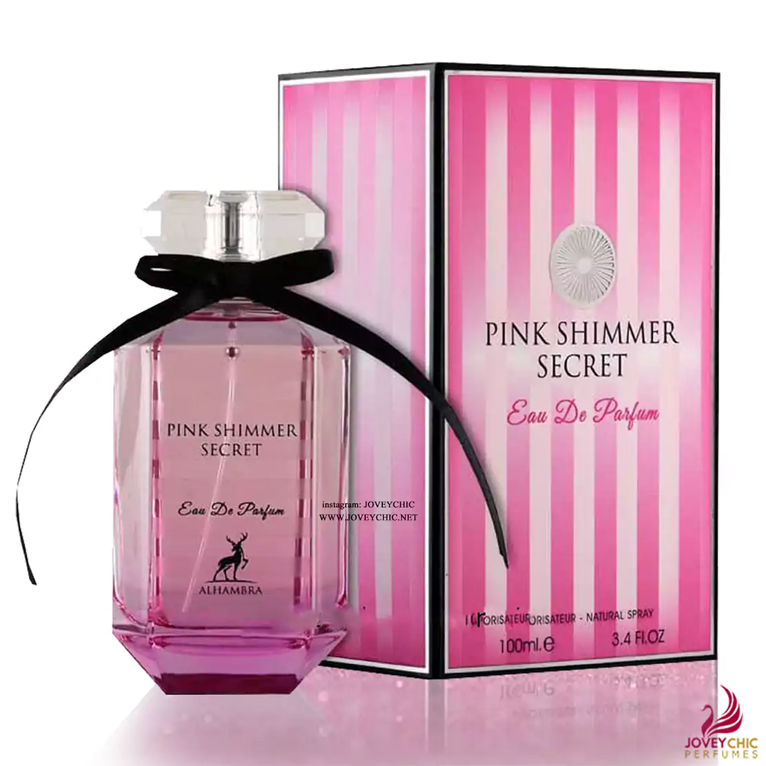 عطر بينك شيمر سيكريت من الهمبرا للنساء او دي بارفان 100 مل