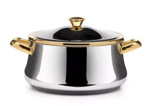 حلة طهي أستنالس من زهران مقاس 16 بيد ذهبي - فضي