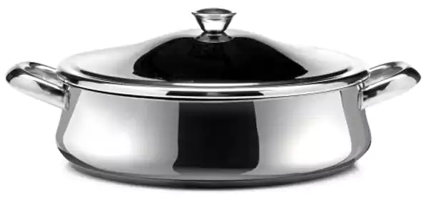 صينية فرن أستنالس زهران مقاس 20 بغطاء دائرية - فضي