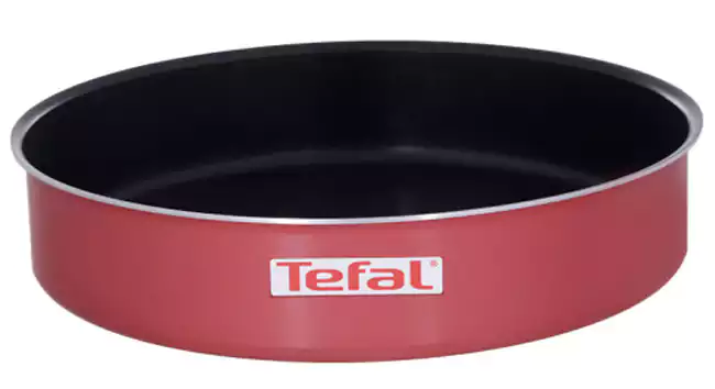 صينية فرن تيفال زهران ارمتال مقاس 28 غير لاصقة دائرية - أحمر