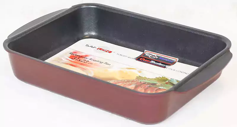 صينية فرن تيفال سافلون تركي مستطيلة غير لاصقة مقاس 31 - أحمر