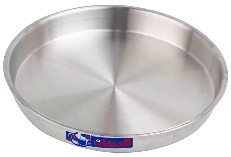 صينية فرن بيتزا ألمنيوم الدهان مقاس 22 دائرية - فضي