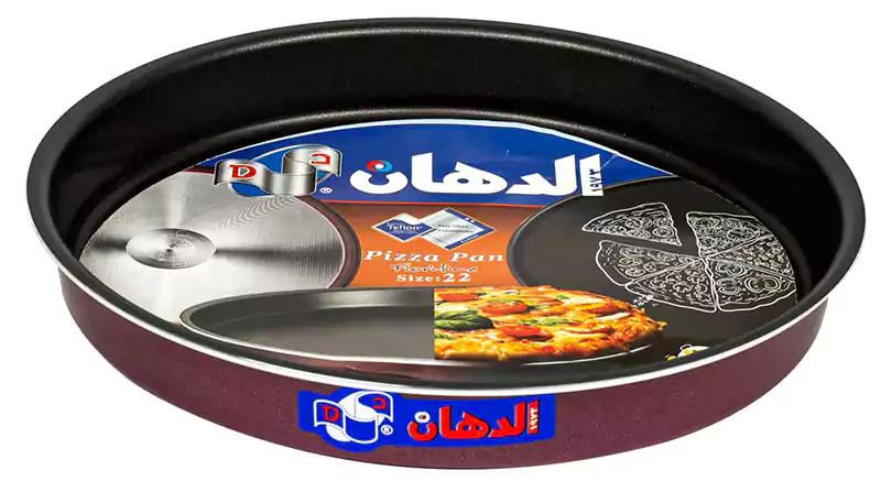 صينية فرن بيتزا دائرية  فيورى من الدهان، مقاس 22 ،أحمر