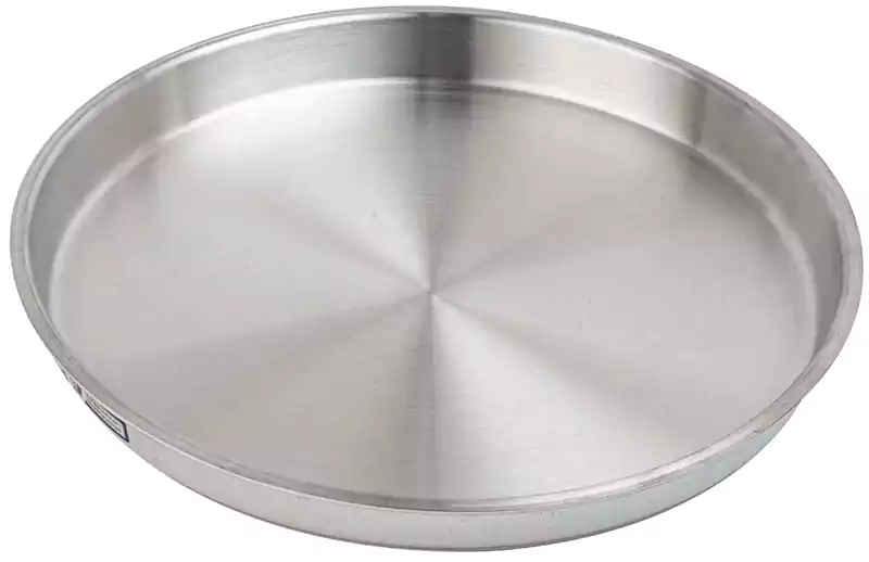 صينية بيتزا ألمنيوم الدهان مقاس 28  دائرية - فضي