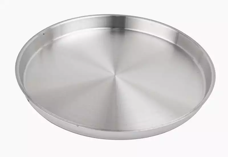 صينية بيتزا ألمنيوم الدهان مقاس 40 دائرية - فضي