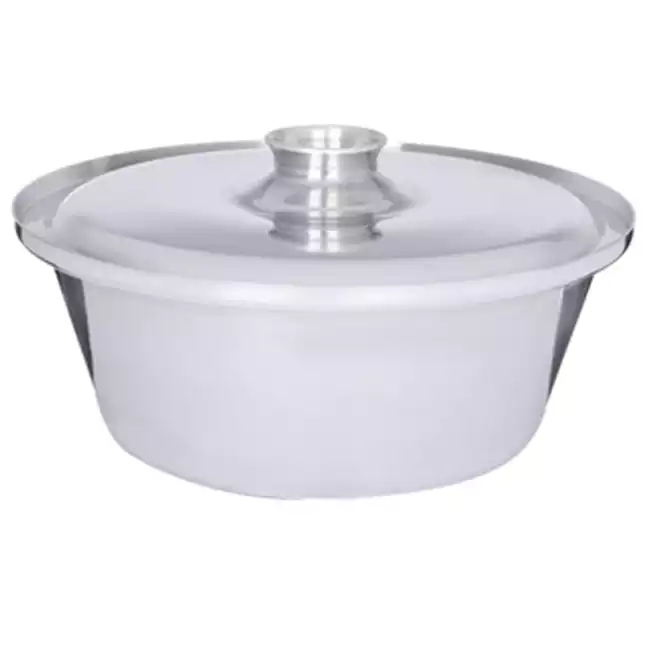 حلة طهي شاورما ألمنيوم من الدهان مقاس 18 - فضي