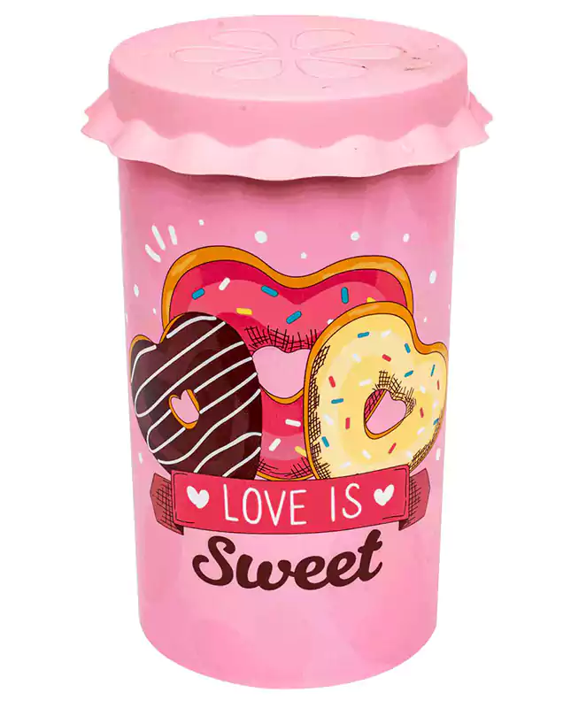 علبة توابل بلاستيك من الوطنية بغطاء بلاستيك مقاس 5 - ألوان متعددة