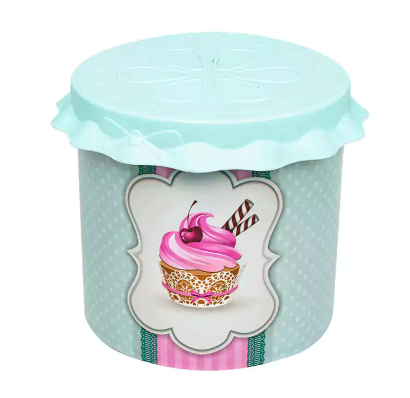 علبة توابل بلاستيك من الوطنية بغطاء بلاستيك مقاس 4  -  ألوان متعددة