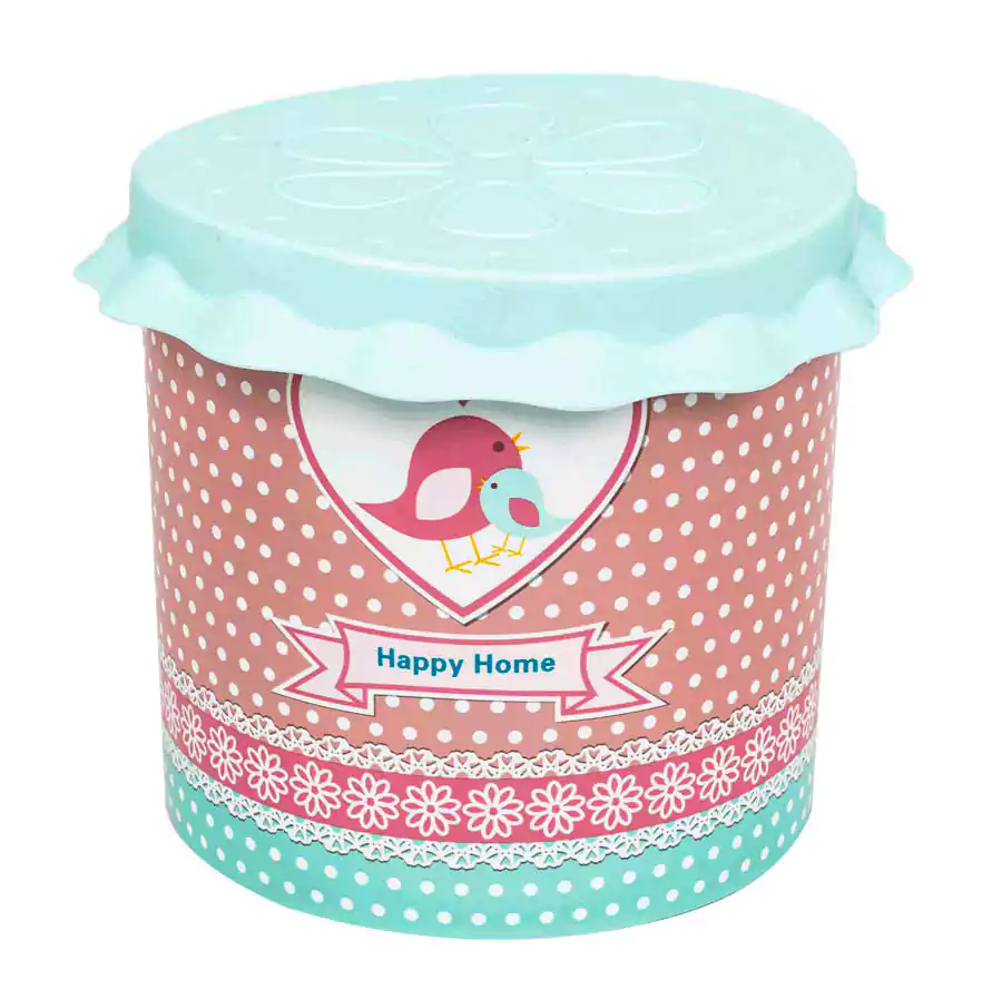 علبة توابل بلاستيك من الوطنية بغطاء بلاستيك مقاس 4  -  ألوان متعددة