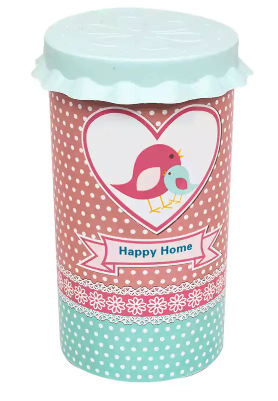 علبة توابل بلاستيك من الوطنية بغطاء بلاستيك مقاس 3 - ألوان متعددة