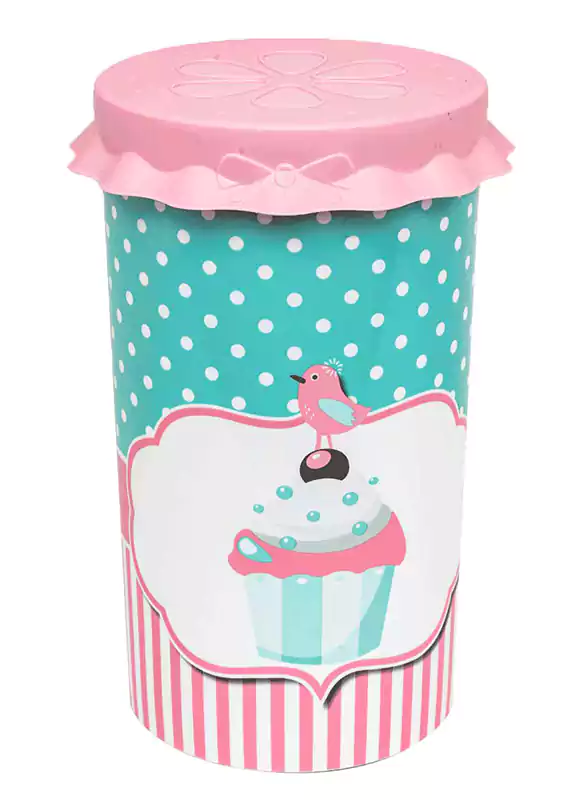 علبة توابل بلاستيك من الوطنية بغطاء بلاستيك مقاس 3 - ألوان متعددة