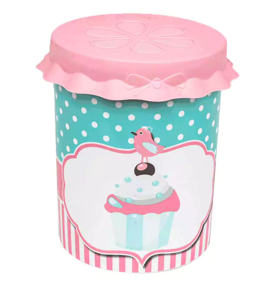 علبة توابل بلاستيك من الوطنية بغطاء بلاستيك مقاس 2 - بينك