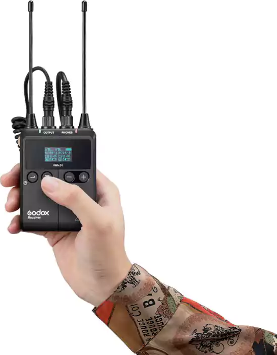 مجموعة ميكروفون لاسلكي جودوكس، مكثف، أسود، 1 WMICS1