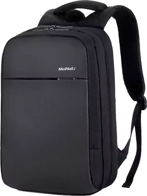 حقيبة ظهر لابتوب مينايلي، 15.6 إنش، منفذ USB، أسود، 1802