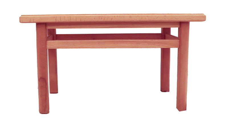 طولة خشب زان مربعة 40x80 - بيج