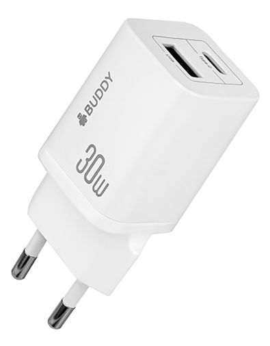 شاحن بودي جداري، 30 واط، تايب سي، أبيض H30