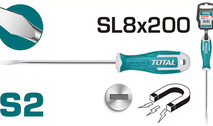 مفك براغي توتال، عادة، 200 مم، SL8 ، موديل THT268200