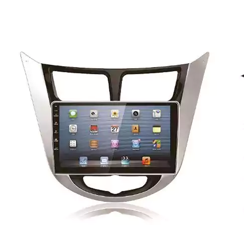 كاسيت  شاشة  لسيارة هونداي من بلاك فوليوم إل سي دي، فضي HYUNDAI RB