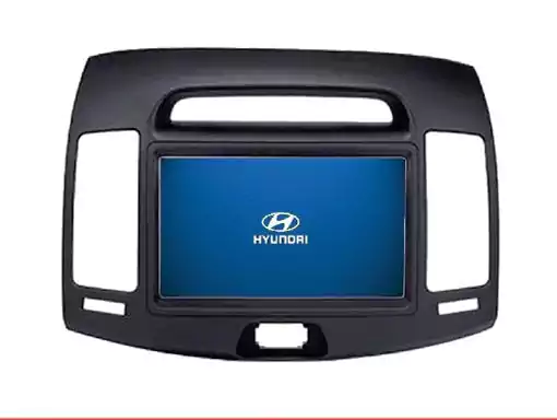 كاسيت شاشة لسيارة هونداي من بلاك فوليوم إل سي دي، بلوتوث، أسود
