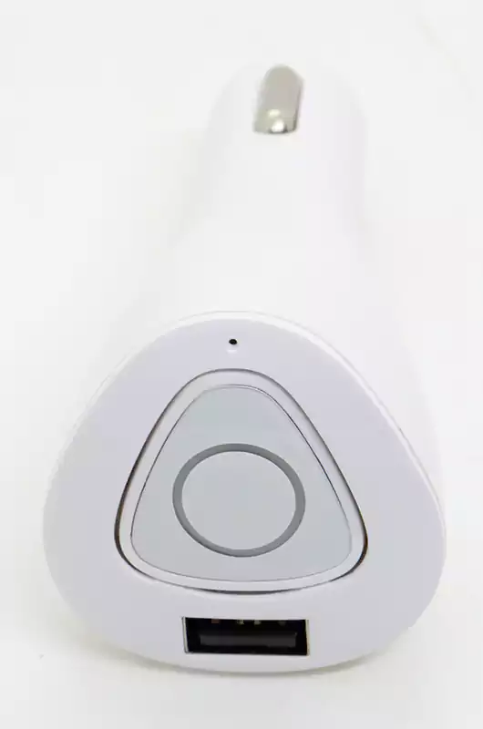 سماعة أذن لاسلكية  وشاحن سيارة سريع صغير من رومين،  يو إس بي، أبيض