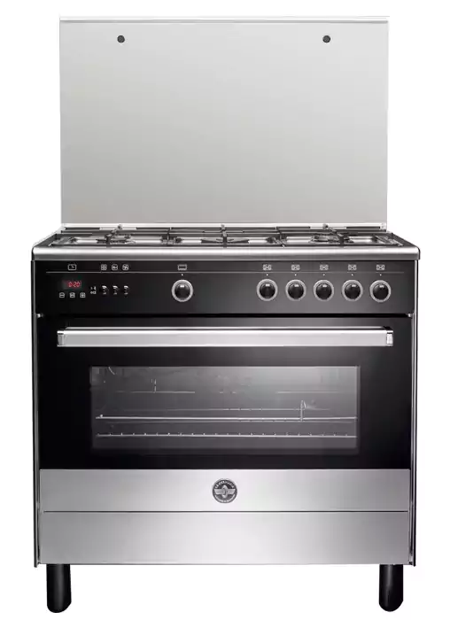 لاجيرمانيا سوبرمو مودرنا بوتاجاز قائم بذاته ، 90 × 60 سم ، 5 شعلة غاز ، ستانلس ، 9M10G4A1X4AWW