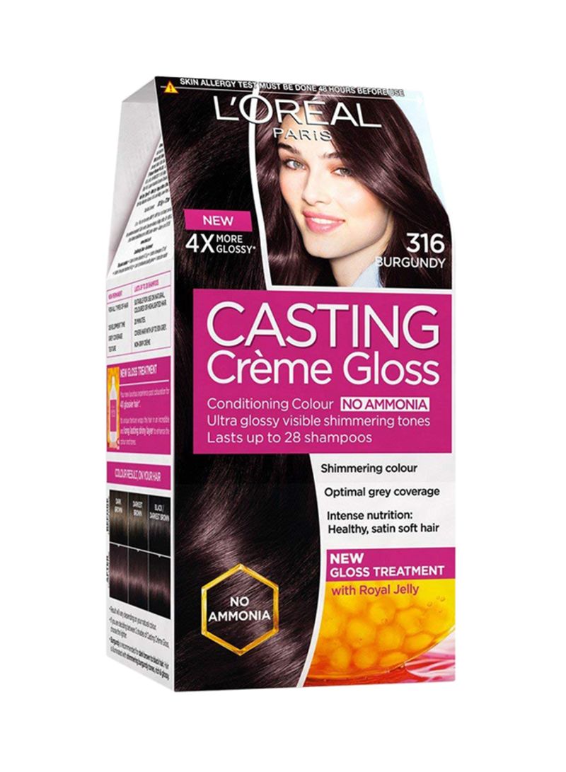 صبغه كاستينج كريم للشعر من لوريال باريس 316 جلوس عنبي 250 مل