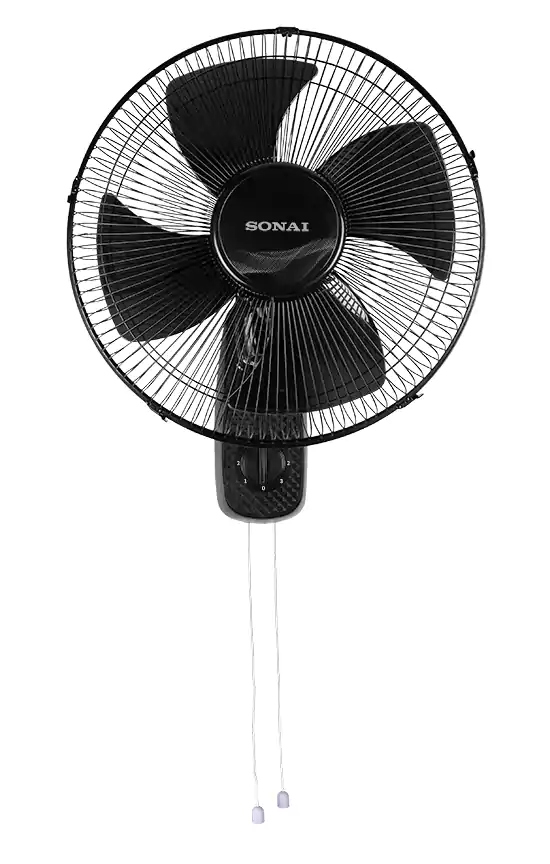 مروحة حائط سوناي، 18 بوصة، 3 سرعات، أسود، MAR - 1811