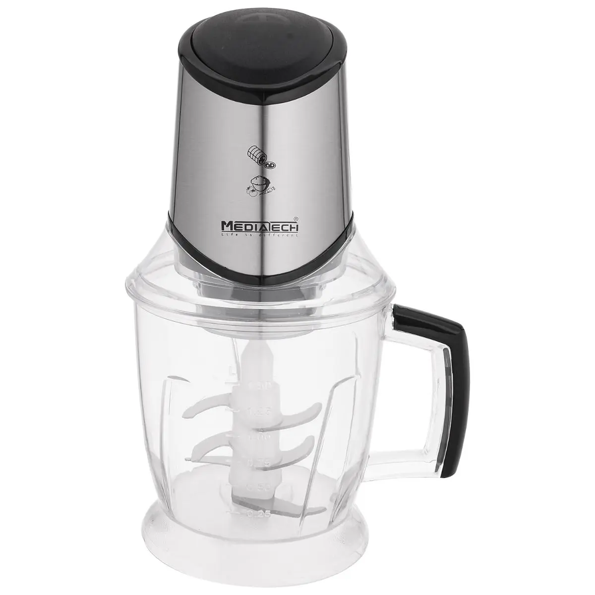 كبة ميديا تك، 700 وات، 1.5 لتر، فضي، MT-CR44