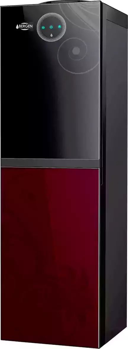 مبرد مياه بيرجن 3 حنفية، بارد + ساخن، ثلاجة 2.25 قدم، أحمر BYB538