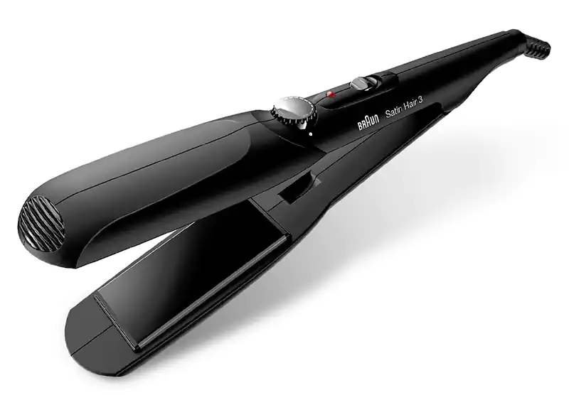 مكواة فرد الشعر براون ساتين هير 3، ألواح سيراميك، 135 إلى 185 درجة سيليزيوس، أسود ، ST310