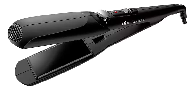 مكواة فرد الشعر براون ساتين هير 3، ألواح سيراميك، 135 إلى 185 درجة سيليزيوس، أسود ، ST310