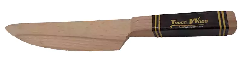 سكينة مطبخ للخضروات هوم وود خشب حادة بيد خشب - بيج