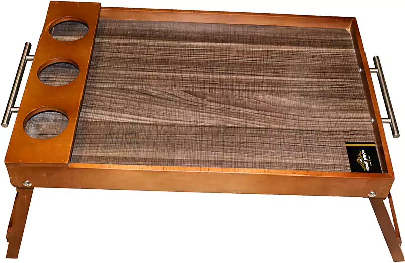 ترابيزه افطار بارجل مقبض معدن -بنى